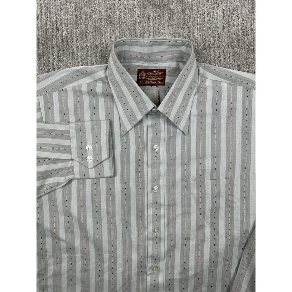 1970s Sears Kings Road The Mens Store Button Down Shirt Perma Prest Size XL